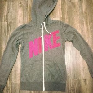 Female Nike zip up light hoodie